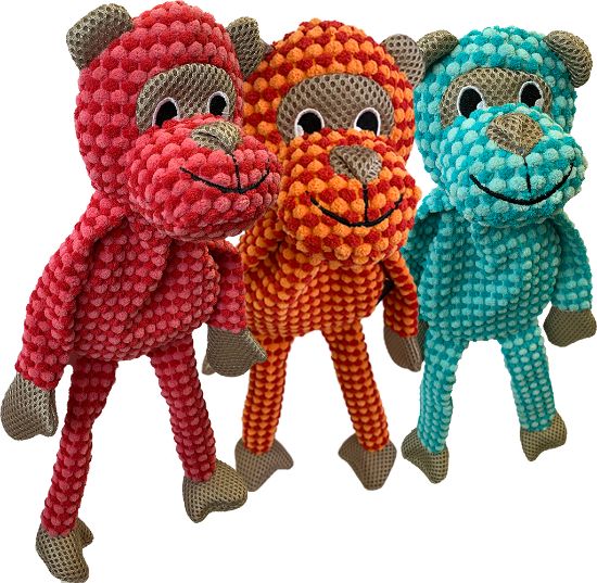 Hem & Boo Monkey Plush Dog Toy