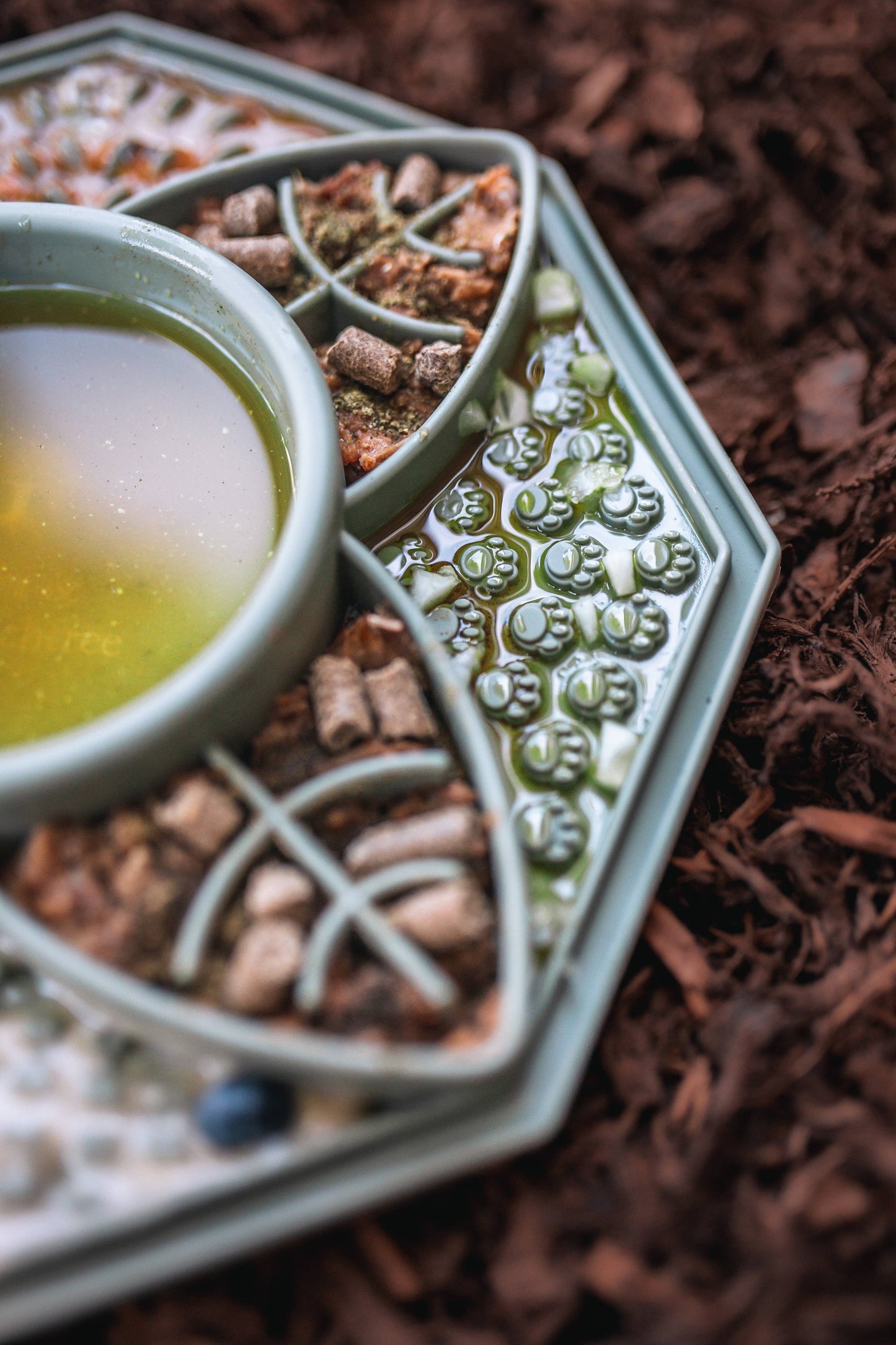 Bodhi & The Birchtree Mandala Slow Feeder In Olive
