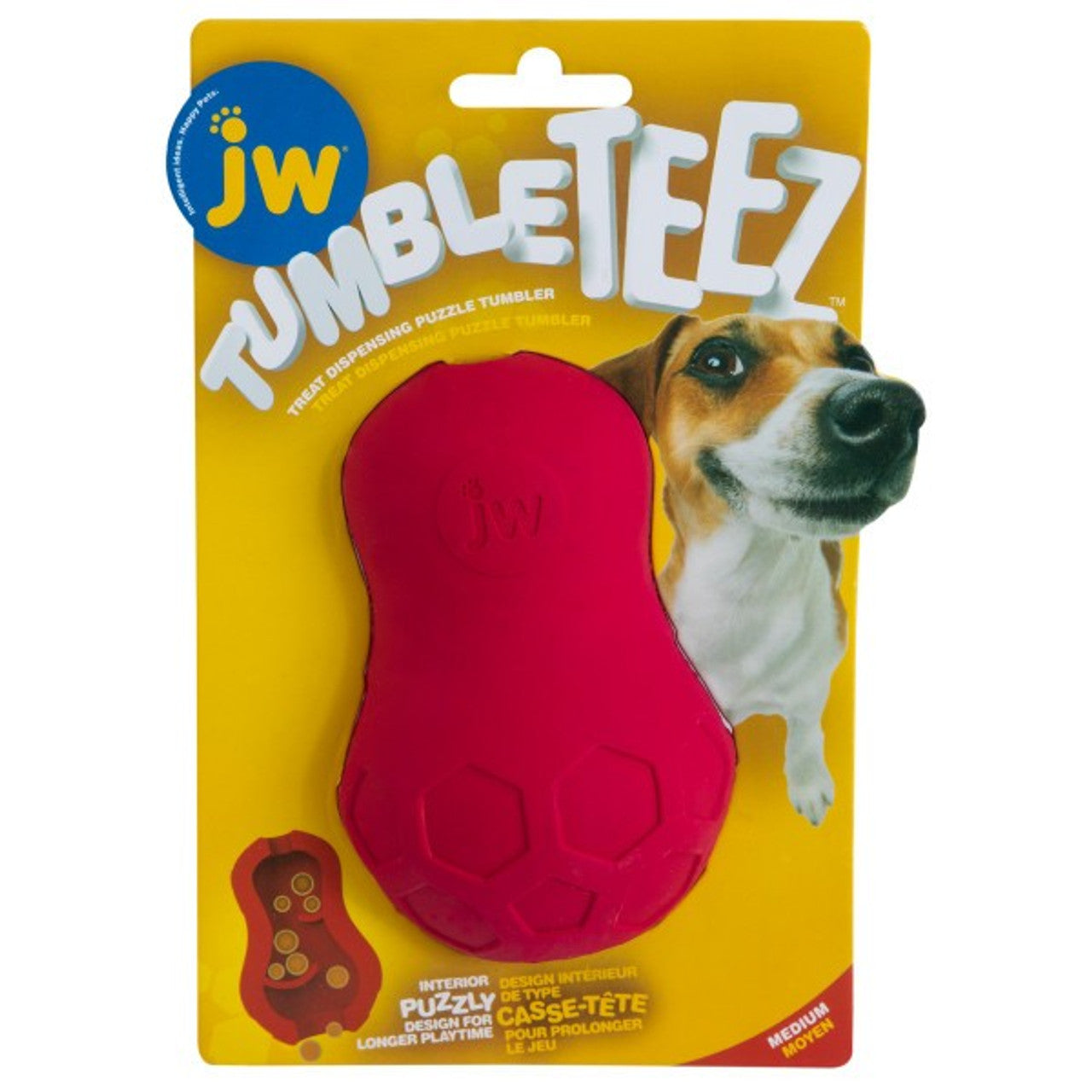 JW TumbleTeez Treat Toy Medium Red
