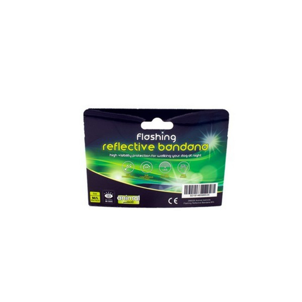 Animal Instincts Flashing & Reflective Bandana Orange/Yellow