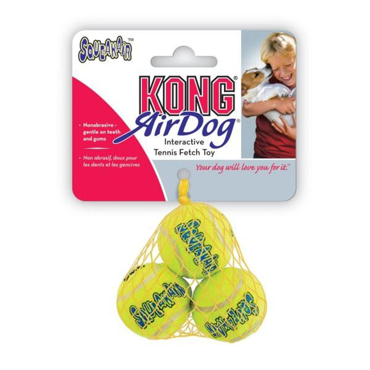 KONG SqueakAir Tennis Ball 3-Pack Extra Small