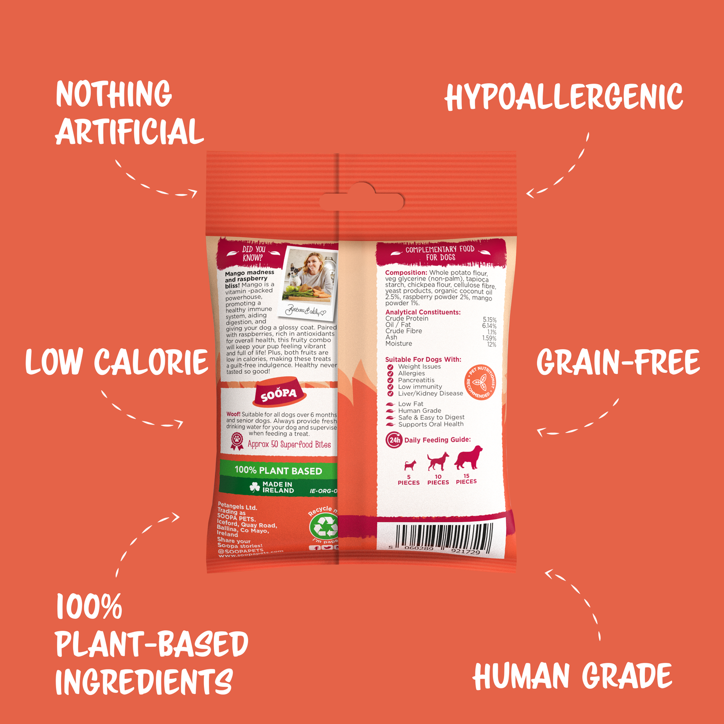 Soopa Mango & Raspberry Dog Treats