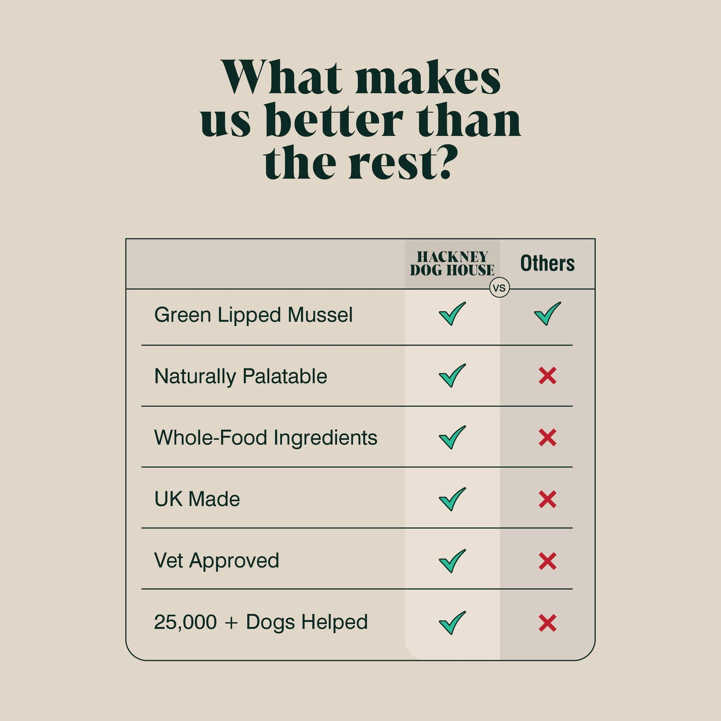 Hackney Dog House Green Lipped Mussel Powder for Dogs - 80 Servings