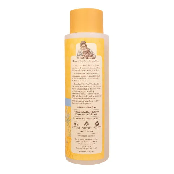 Burt's Bees Tearless 2in1 Shampoo & Conditioner For Puppies With Buttermilk & Linseed Oil 16 Ounces
