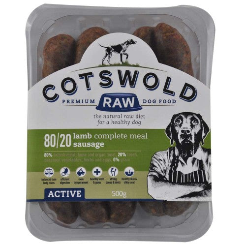 Cotswold Raw Lamb Sausages - 80/20 ACTIVE 500g