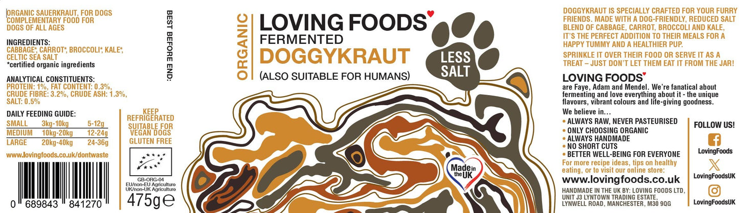 Loving Foods Organic Doggykraut 475g Short dated