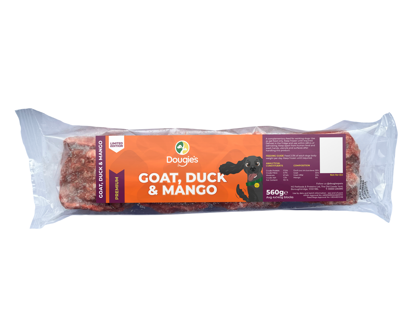 Dougies Goat, Duck & Mango Limited Edition 560g (4x140g)