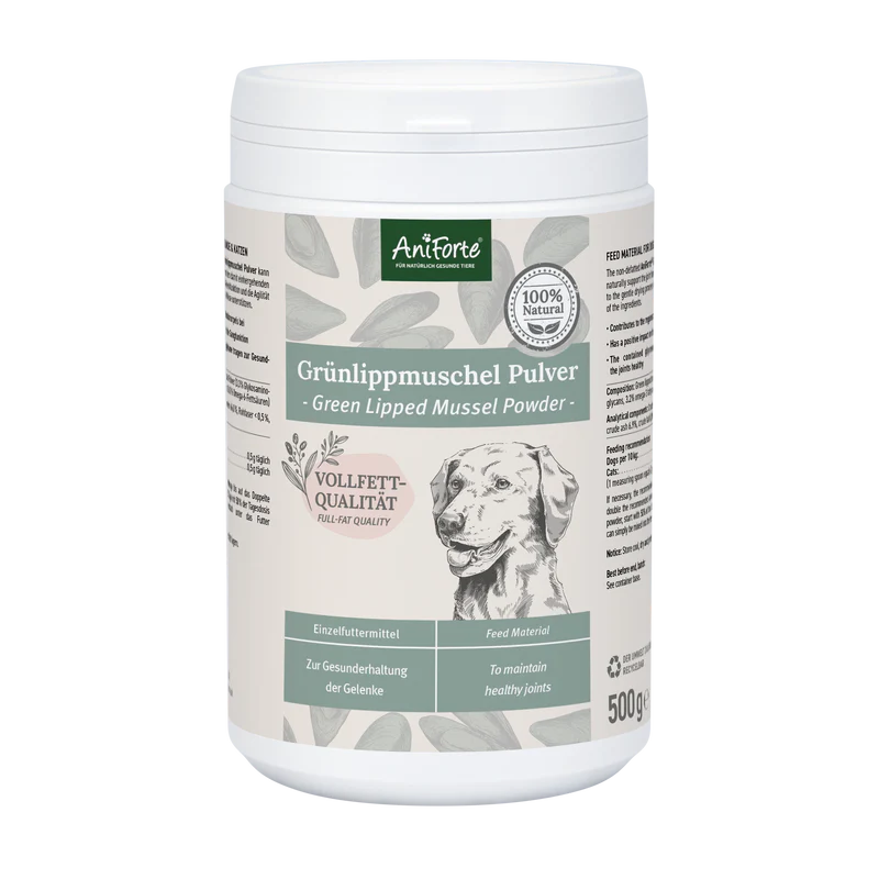 AniForte Green Lipped Mussel Powder for Dogs and Cats Joint Support Supplement 100g