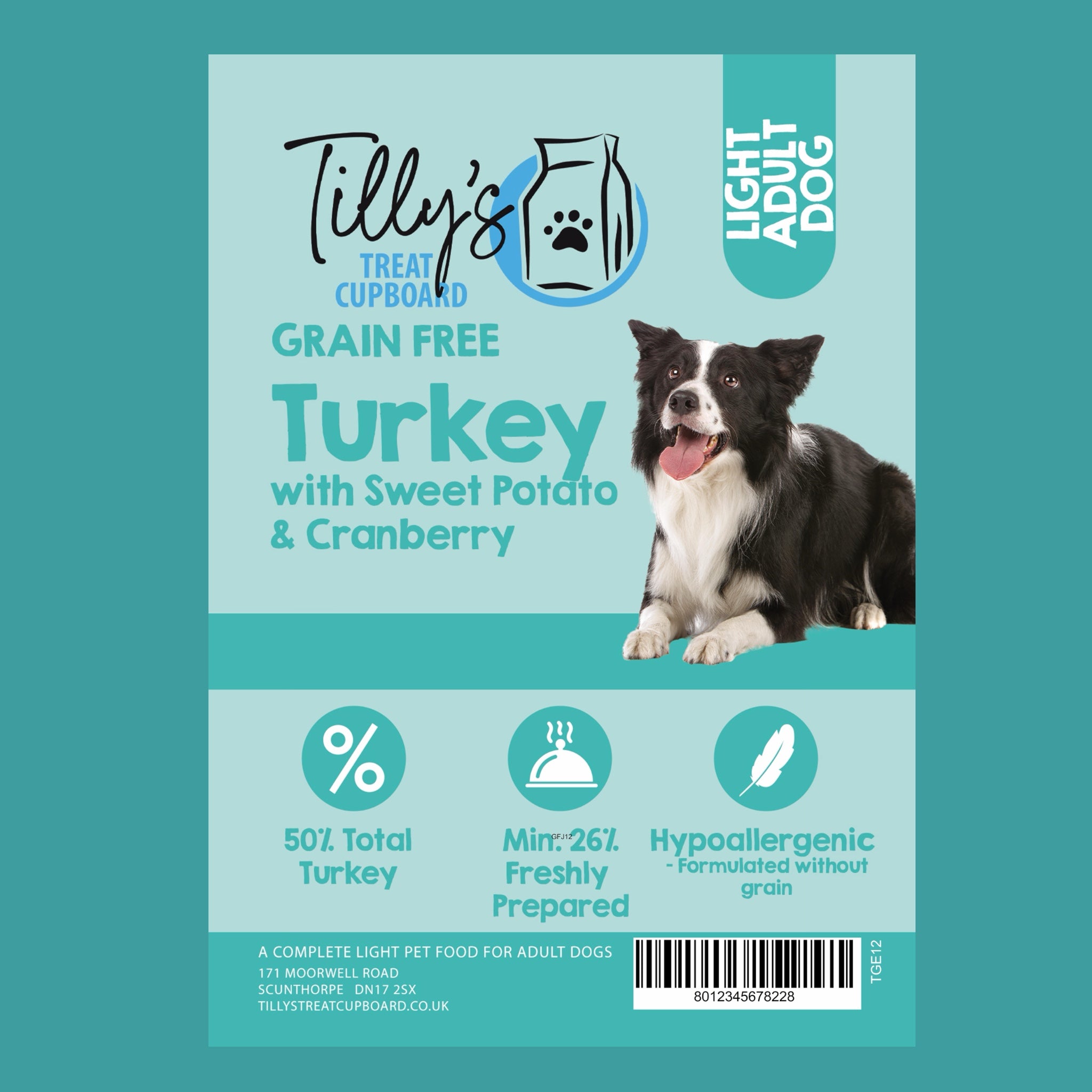 Tilly's Brown Bag ADULT DOG LIGHT Turkey with Sweet Potato & Cranberry