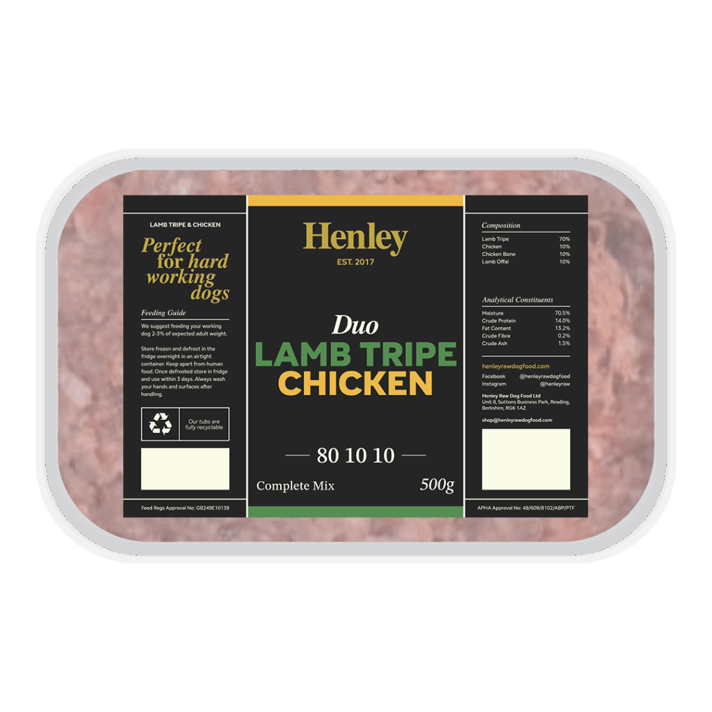 Henley Duo Lamb Tripe & Chicken 80/10/10 500g