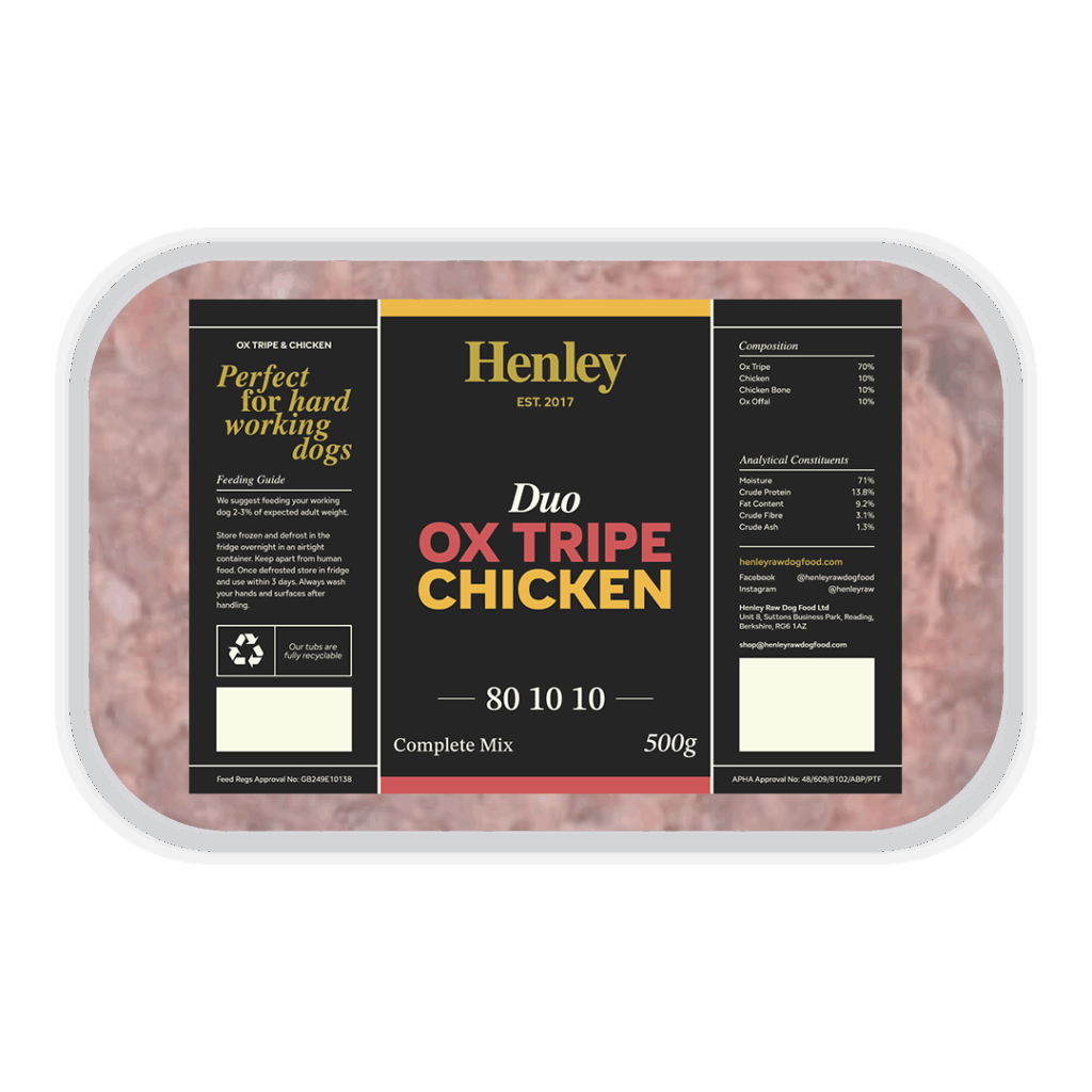 Henley Duo Ox Tripe & Chicken 80/10/10 500g