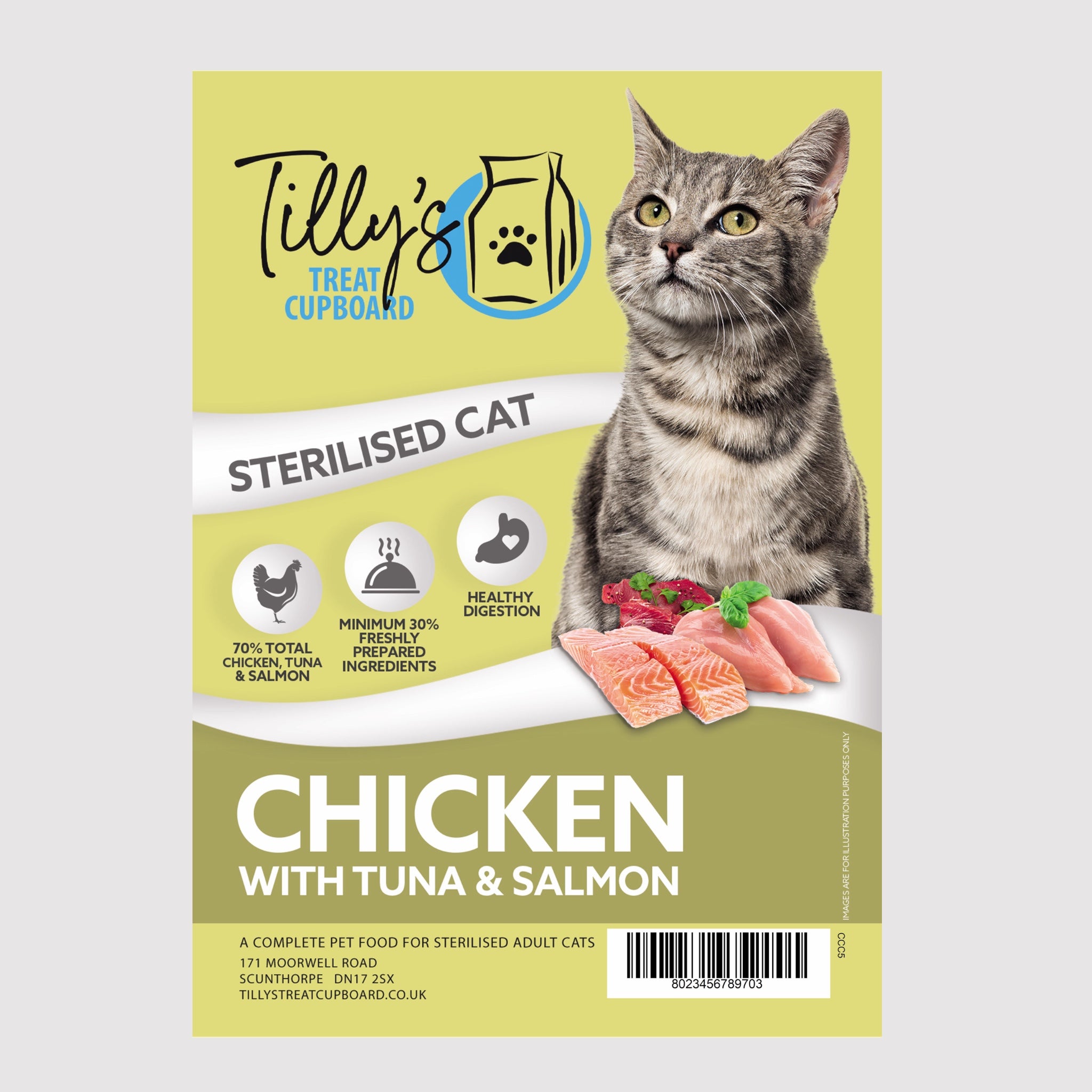 Tilly's Sterilised Cat Chicken, Tuna & Salmon