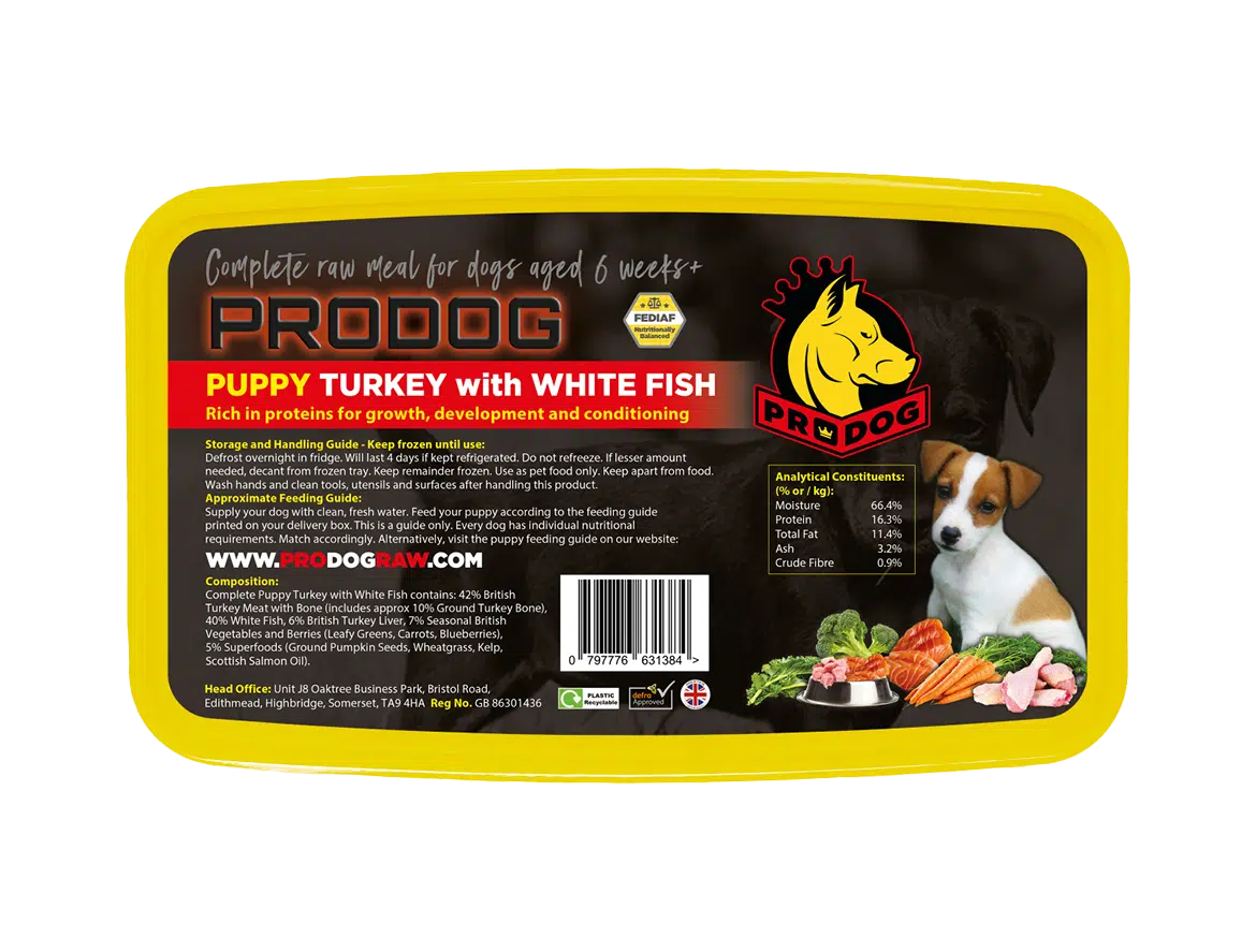 ProDog Turkey with White Fish Raw Puppy Food Meal