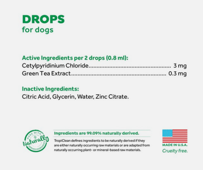 TropiClean Fresh Breath Drops for Dogs