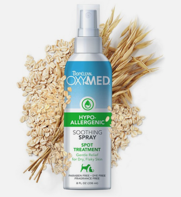 TropiClean OxyMed Medicated Anti Itch Spray for Pets 236ml