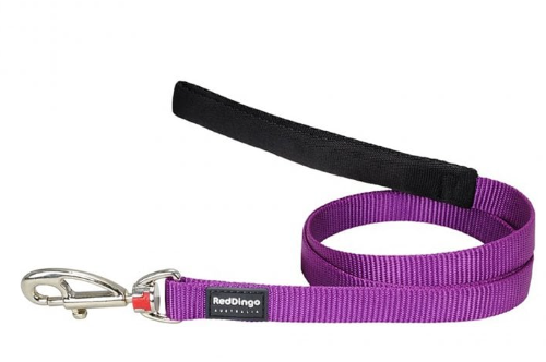 Red Dingo Plain Dog Lead Purple