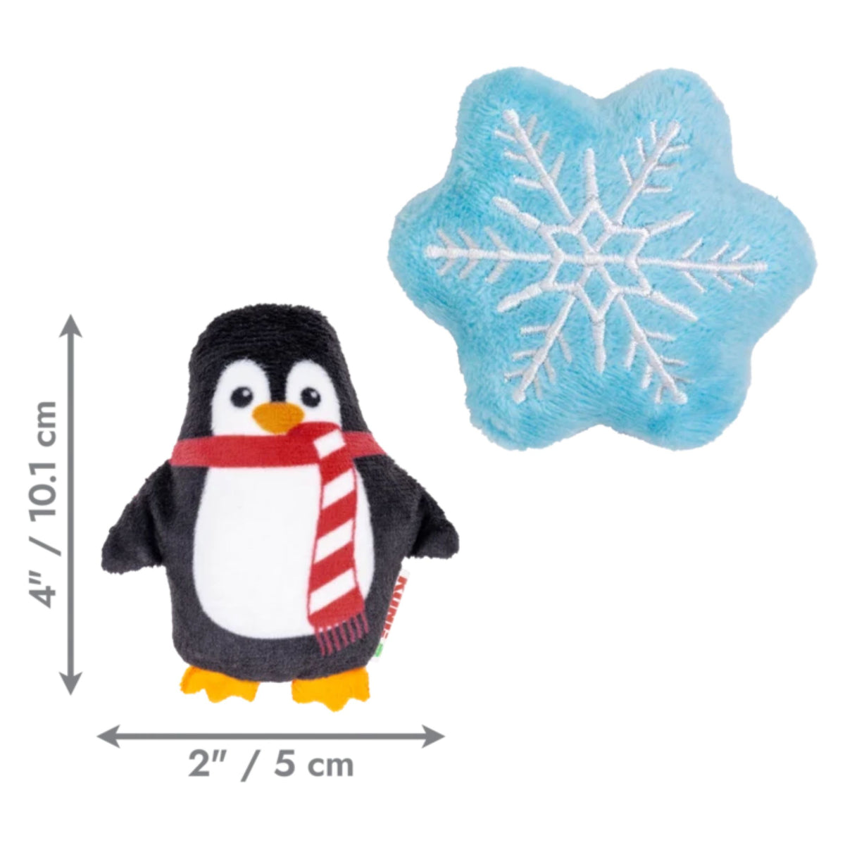 KONG Holiday 2026 Scrattles Pengiun Snowflake Two Pack
