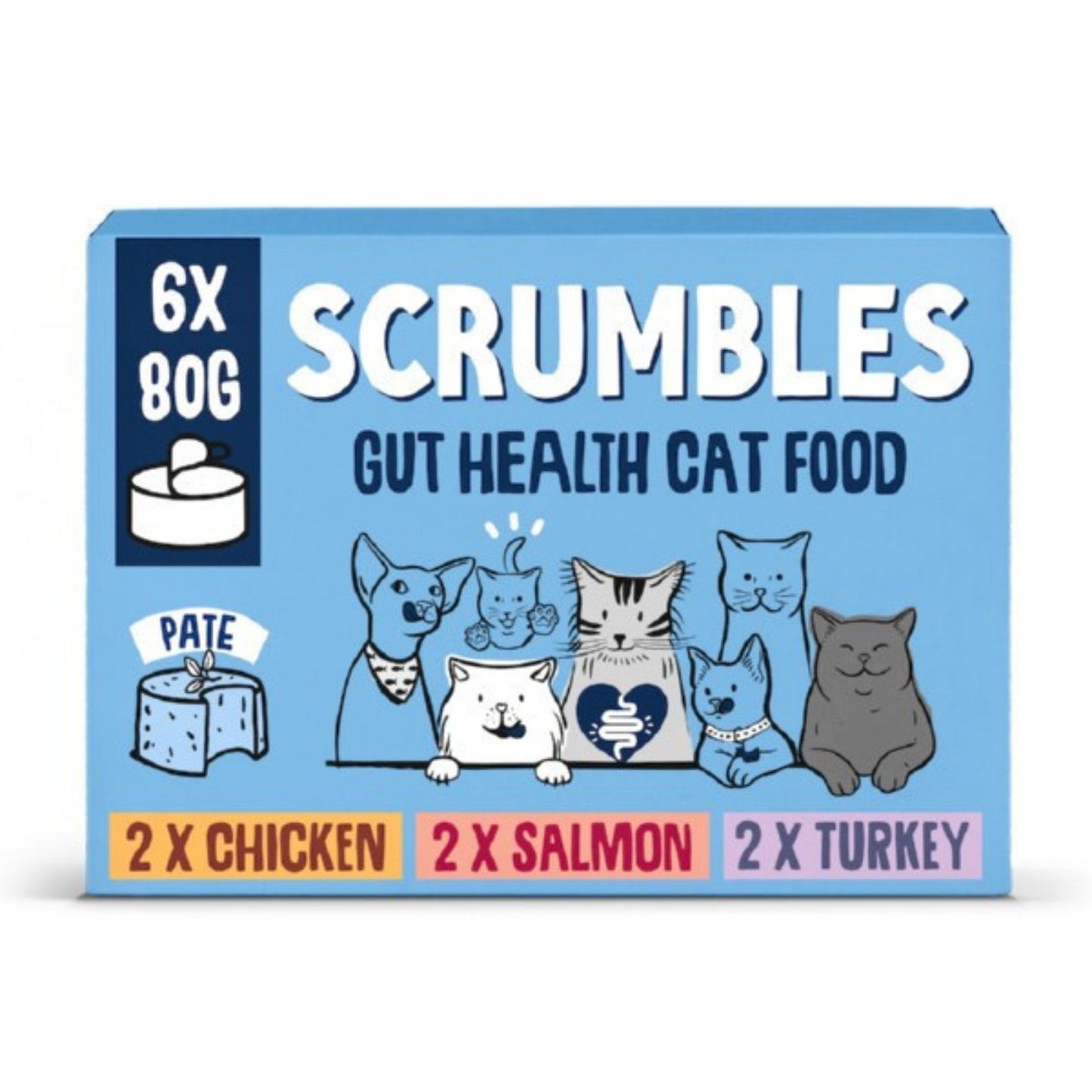 Scrumbles Wet Cat Pate Classic Selection 6 x 80g