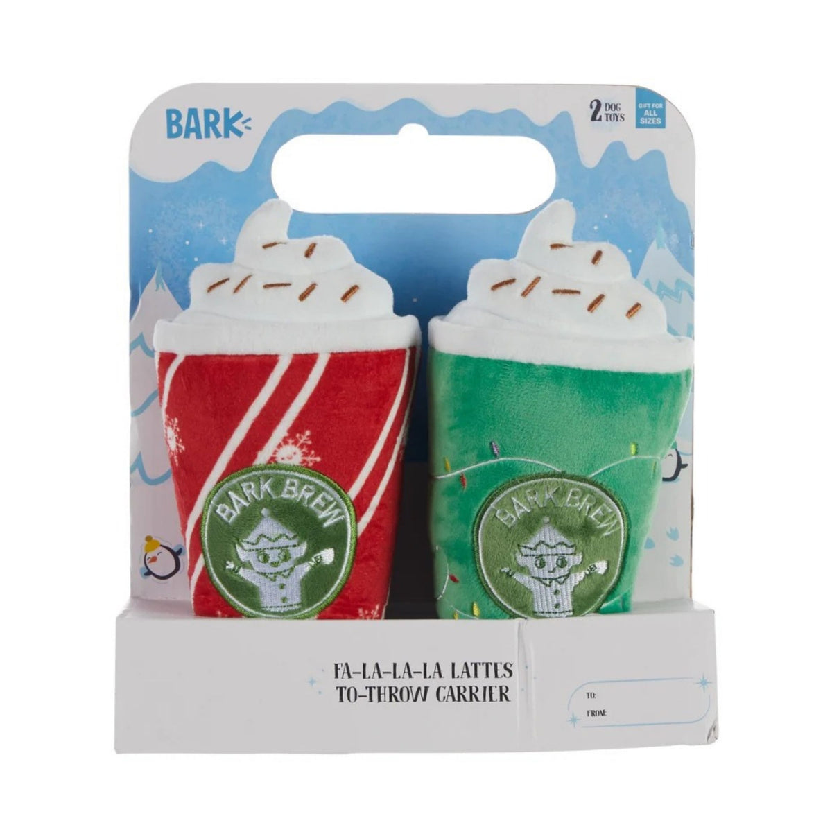 BARK Xmas Fa-la-la-la Lattes Dog Toy