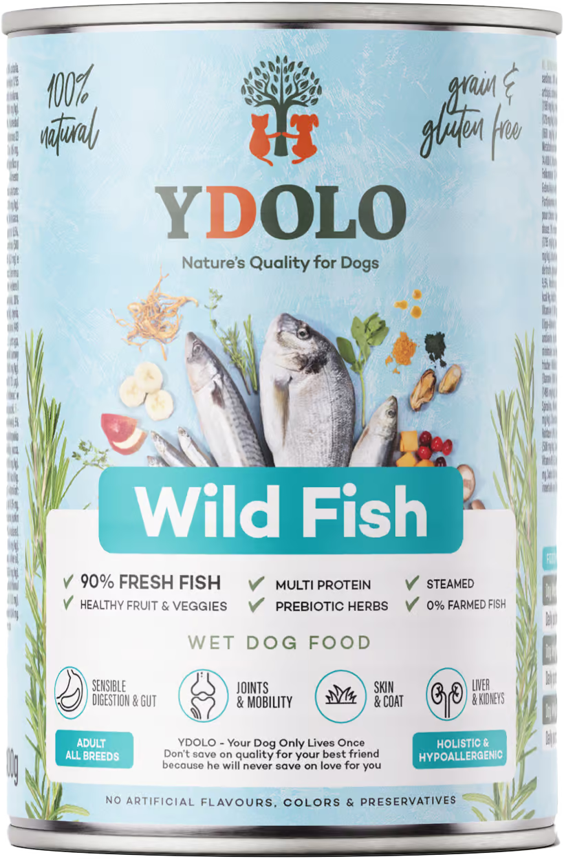 YDOLO Wild Fish Complete Wet Food for Dogs 400g