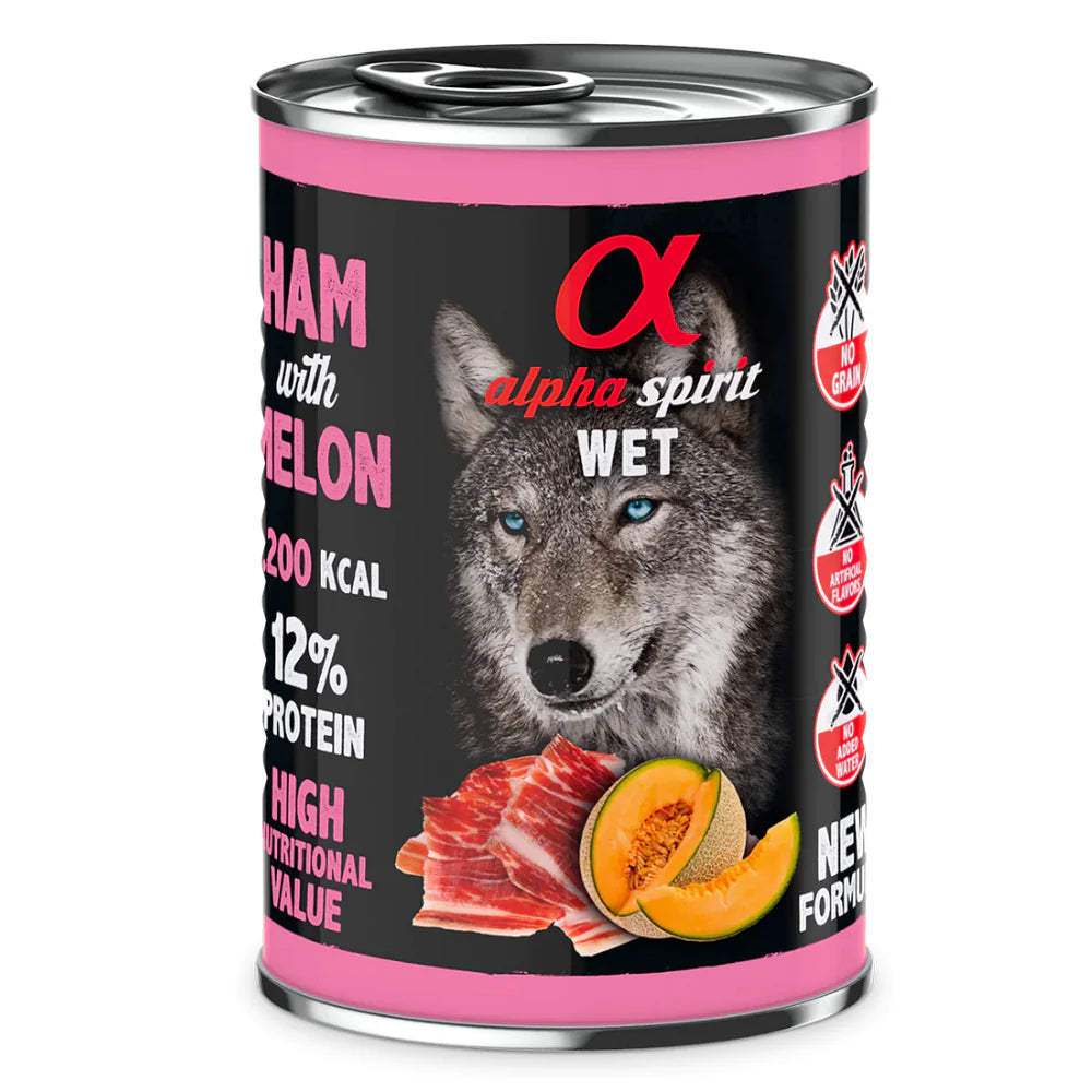 Alpha Spirit Ham with Melon Complete Wet Canned Dog Food