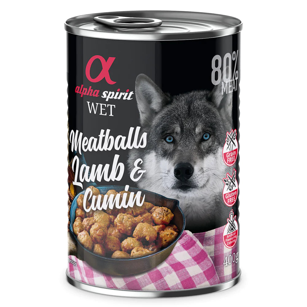 Alpha Spirit Lamb with Cumin Canned Meatballs for Dogs