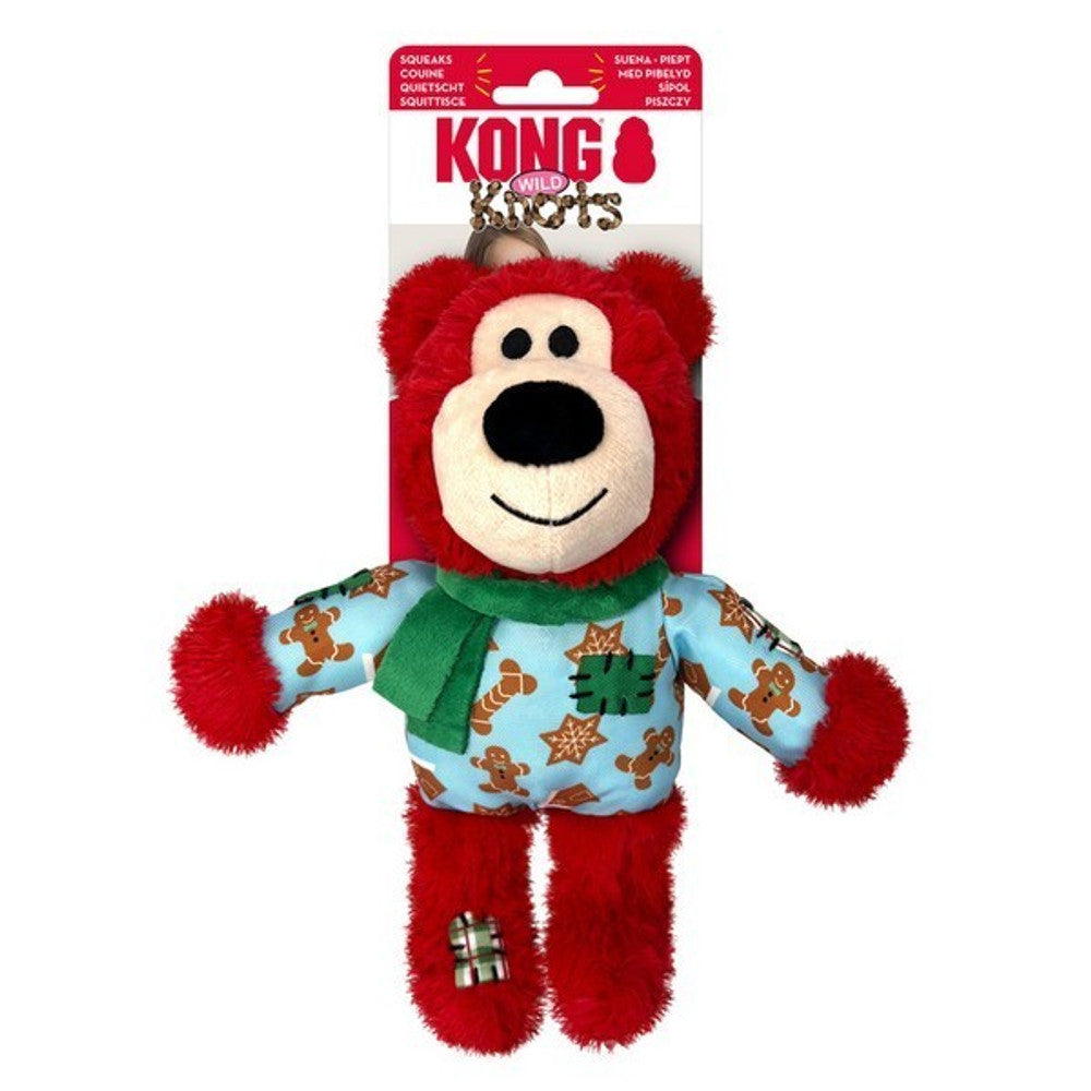 KONG Holiday Christmas Wild Knots Bear Assorted