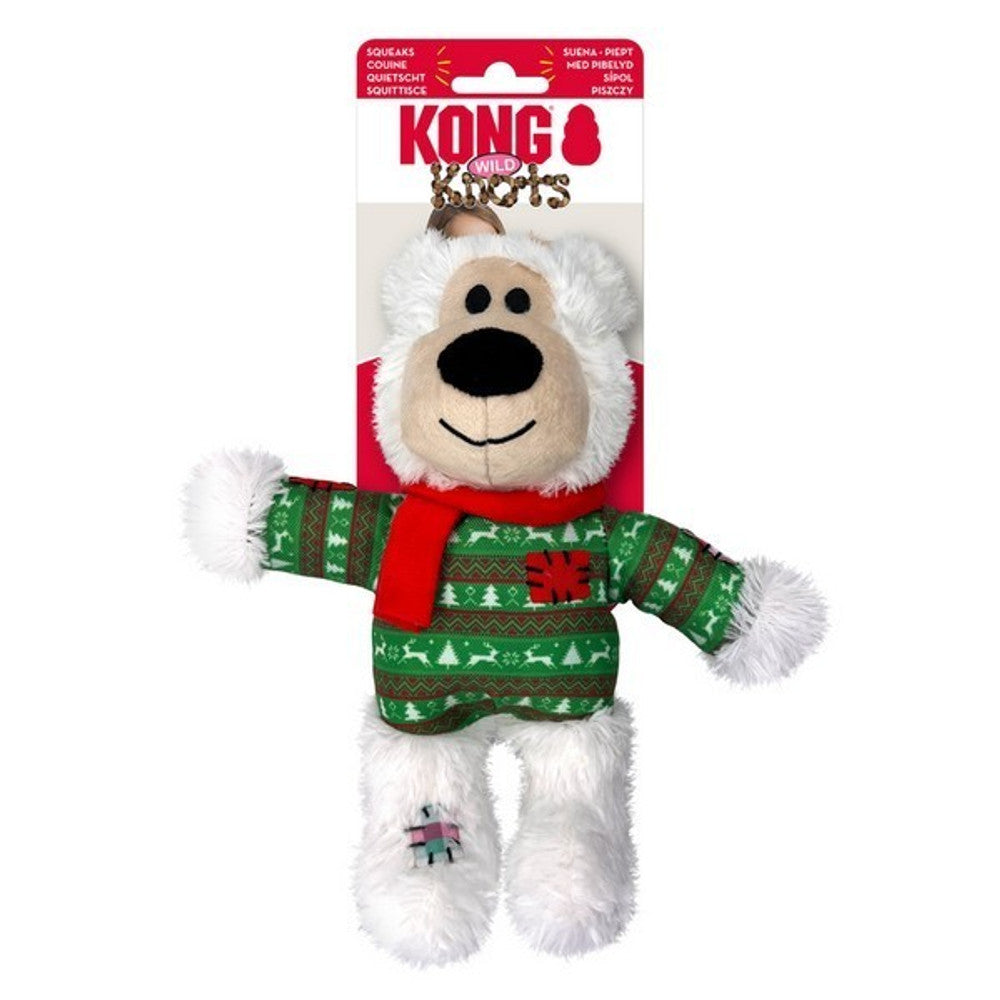 KONG Holiday Christmas Wild Knots Bear Assorted