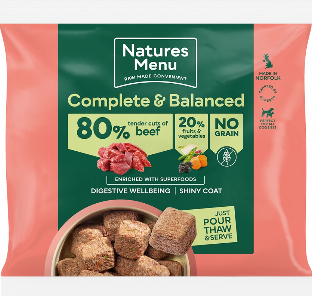Natures Menu Country Hunter Raw Nuggets Beef 1kg