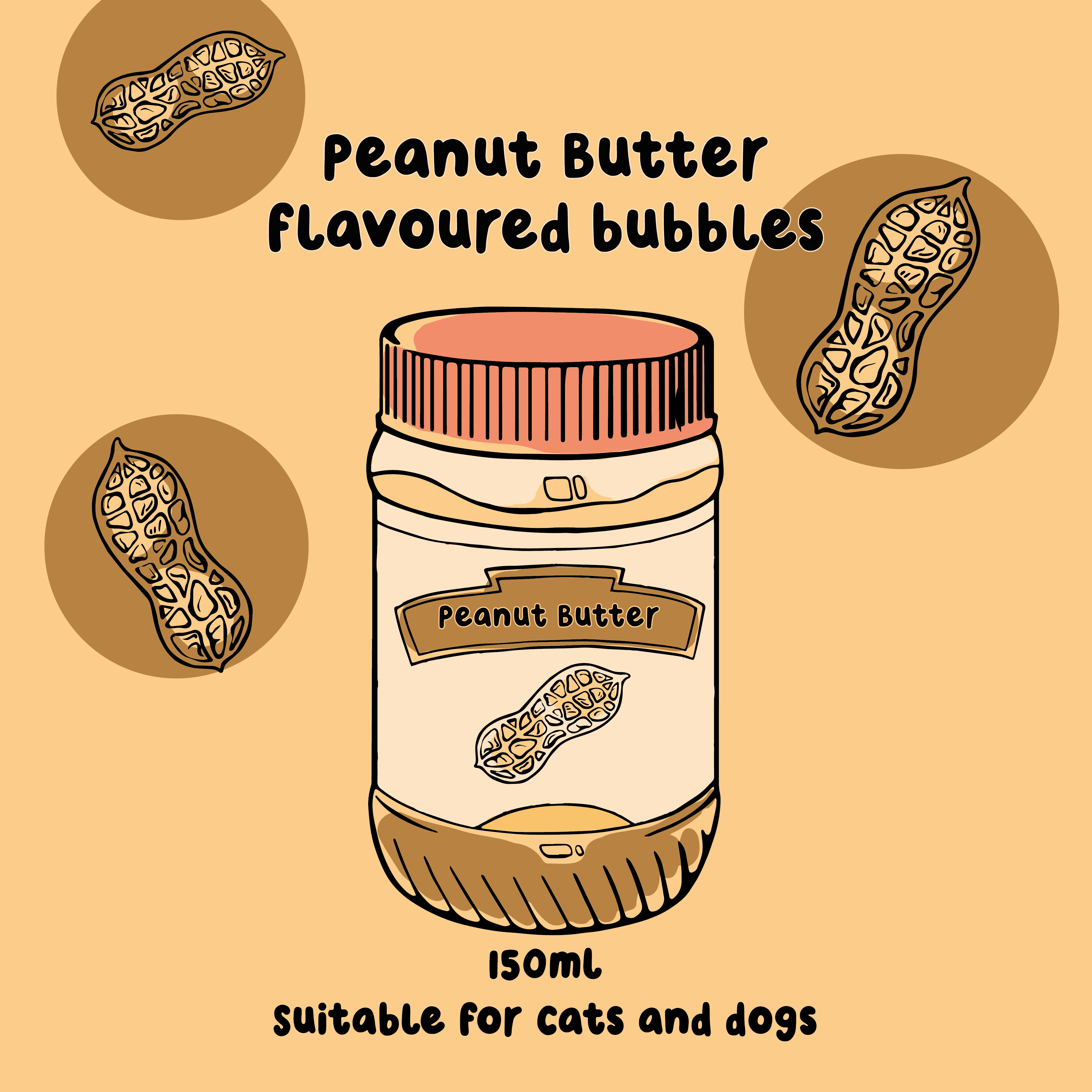 Meaty Bubbles Peanut Butter Flavoured 150ml