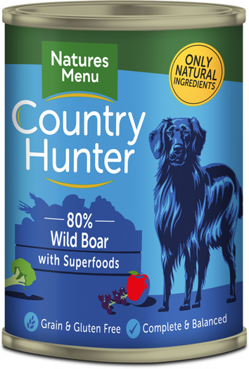 Natures menu 80% Wild Boar with Superfoods Can 400g