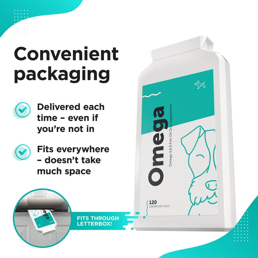 Dog’s Lounge Omega – Omega 3, 6, 9 Fish Oil Complex for Dogs and Puppies