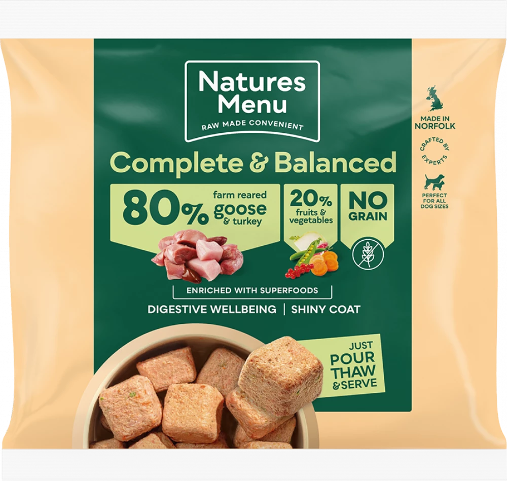 Natures Menu Country Hunter Raw Nuggets Goose & Turkey 1kg