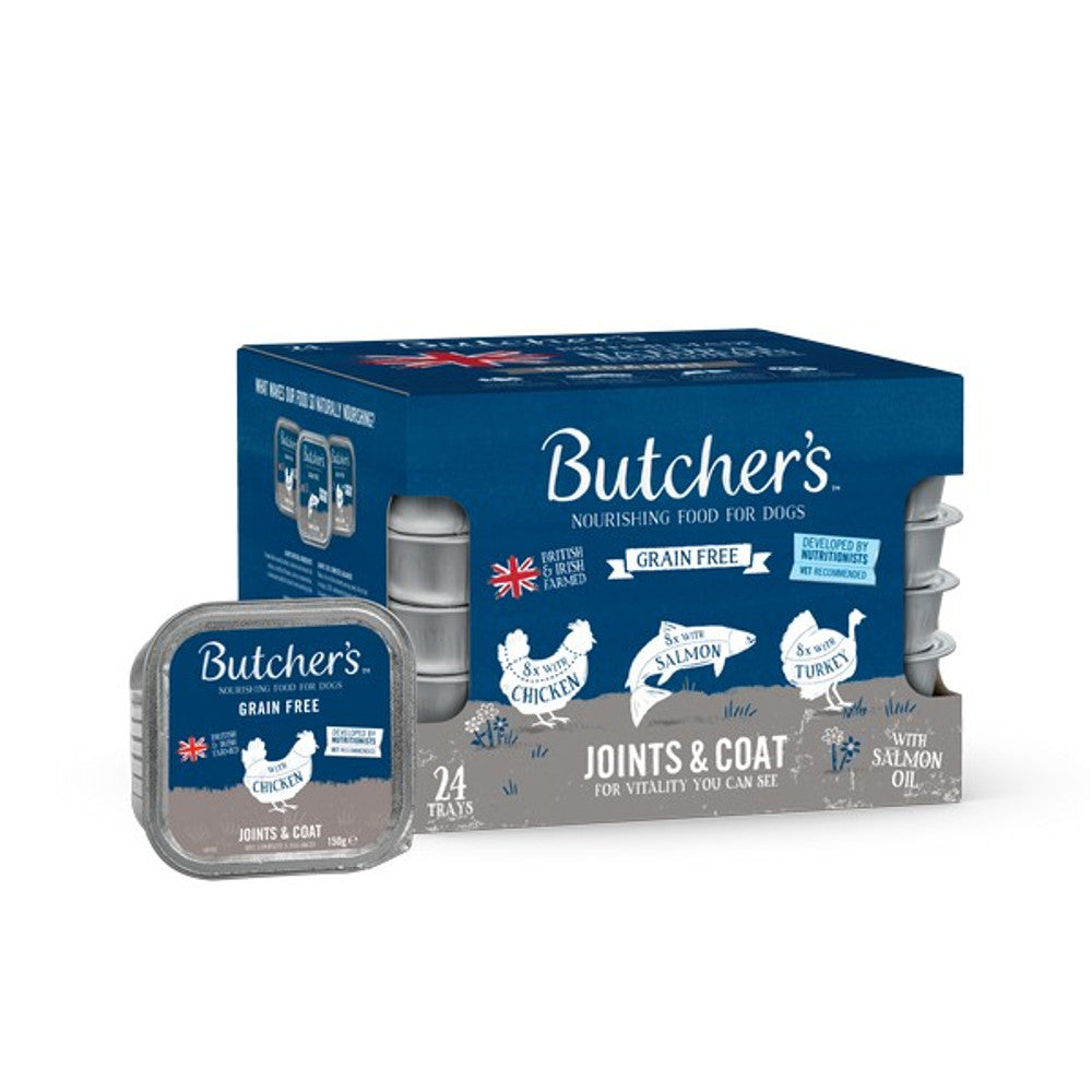 Butchers Joints and Coat Wet Dog Food Trays 24 x 150g