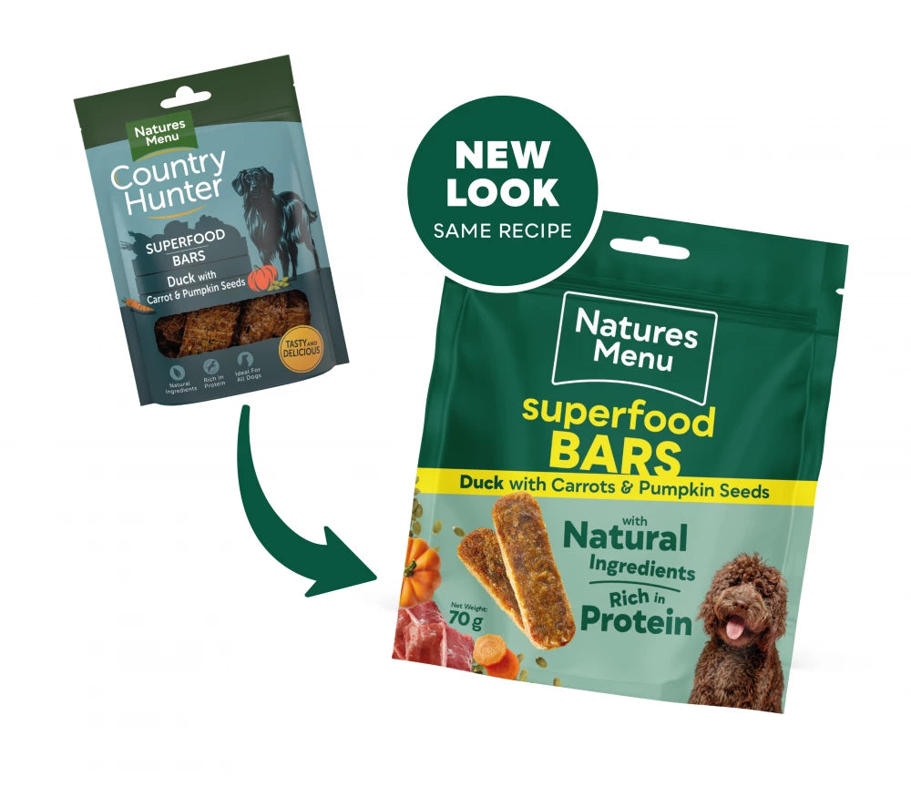 Natures Menu Country Hunter Superfood Bars Duck