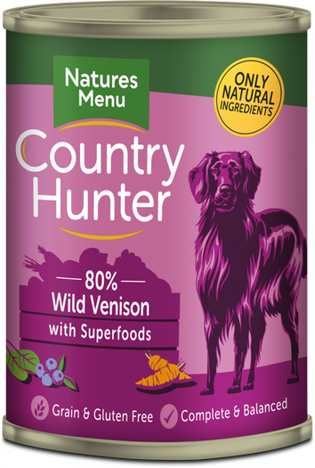 Natures menu 80% Wild Venison with Superfoods Can 400g