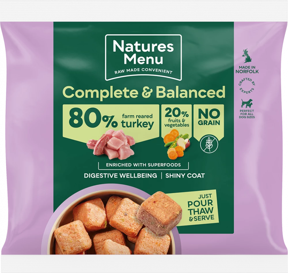 Natures Menu Country Hunter Raw Nuggets Turkey 1kg