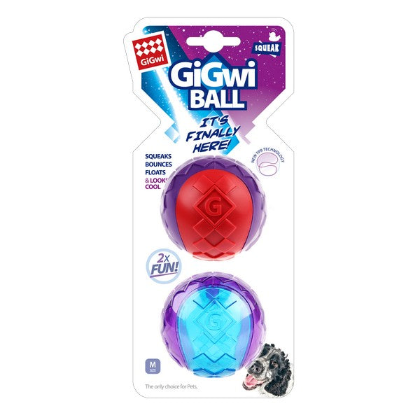 GiGwi Ball with Squeaker M 2pk