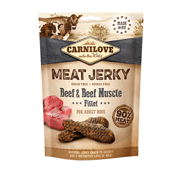 Carnilove Meat Jerky Beef and Beef Muscle 100g