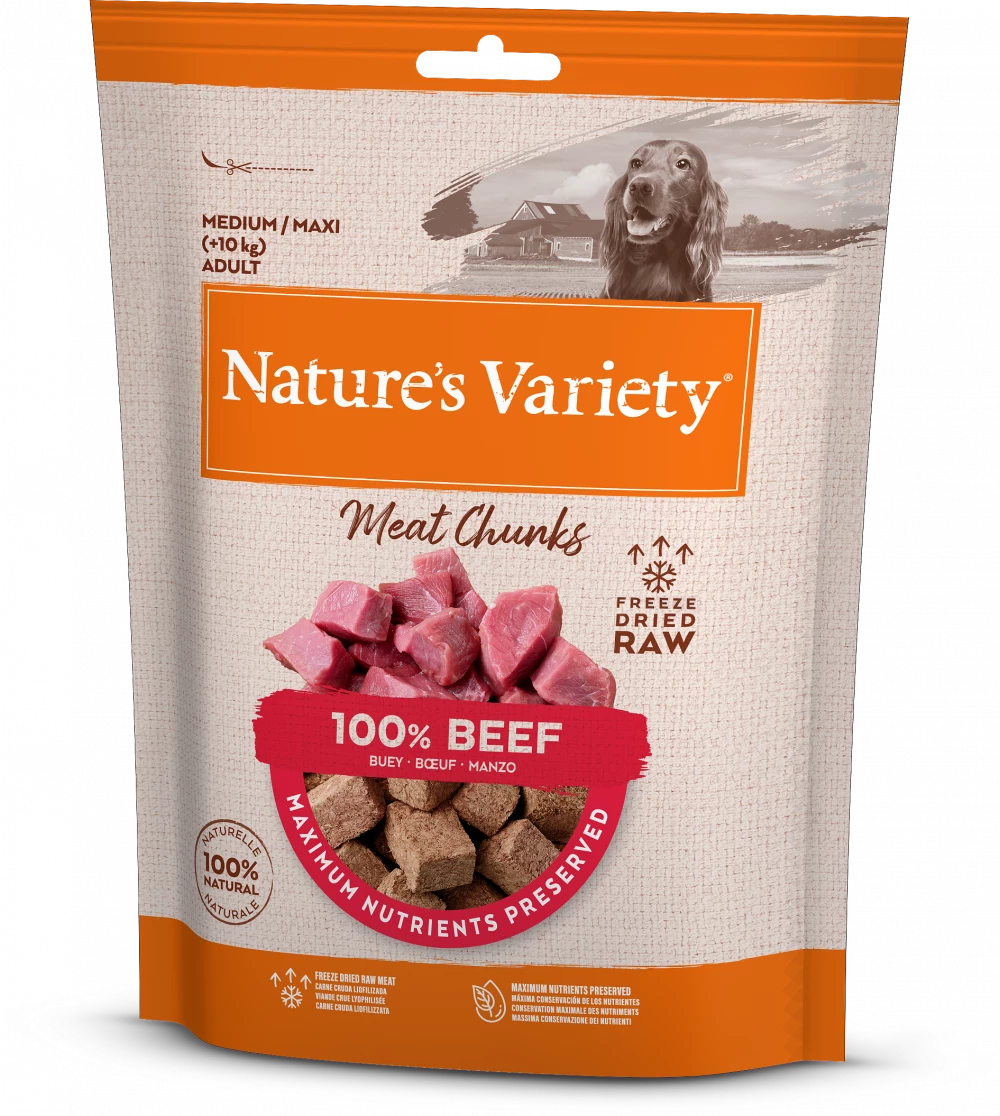 Nature's Variety Freeze Dried Beef Chunks (50g)