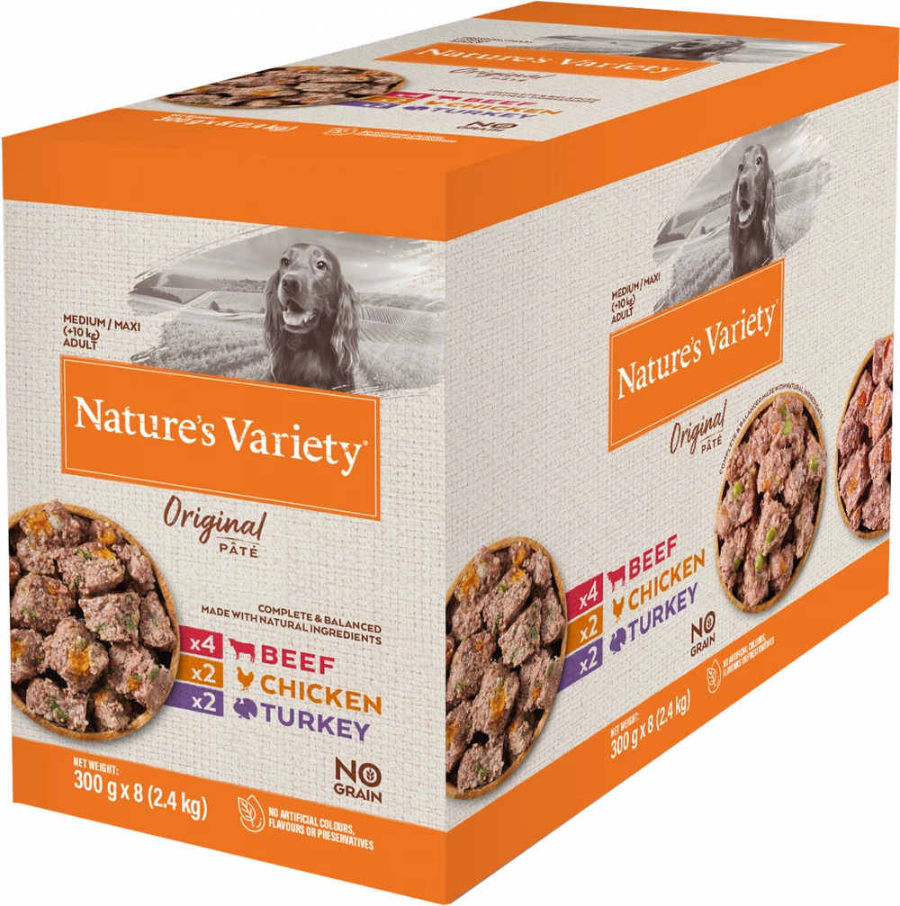 Nature's Variety Original Pate Multipack for Adult Dogs (8 x 300g)