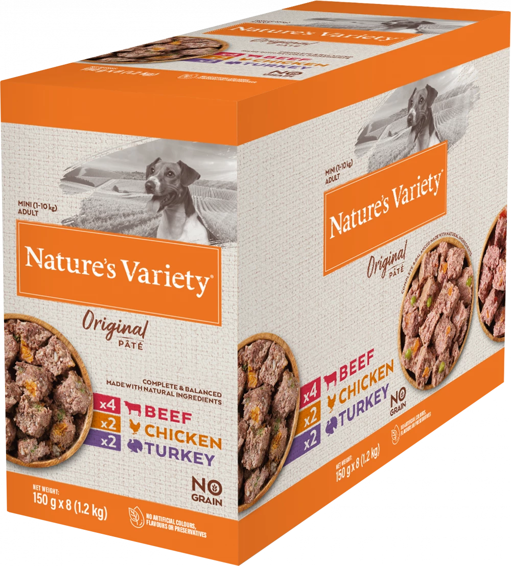Nature's Variety Original Pate Multipack for Small Breed Dogs (8 x 150g)