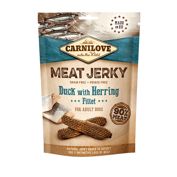 Carnilove Meat Jerky Duck with Herring Fillet 100g