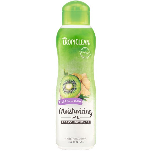TropiClean Kiwi and Cocoa Butter Moisturising Pet Conditioner 355ml - Tilly's Treat Cupboard