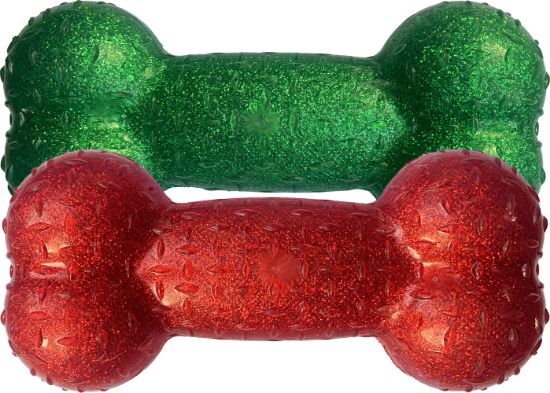 Hem & Boo Xmas Glitter TPR Bone with Squeaker