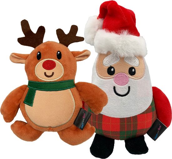 Hem & Boo Xmas Characters x 2 Dog Toys