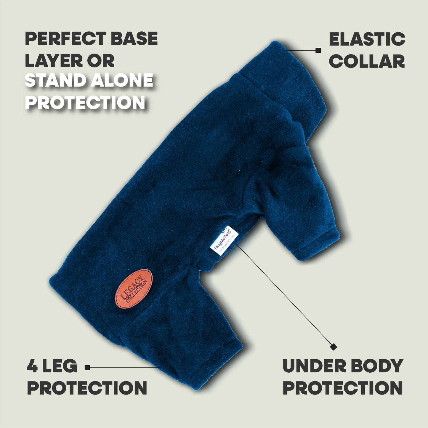HugglePets Legacy Polar Fleece Dog Explorer: Navy