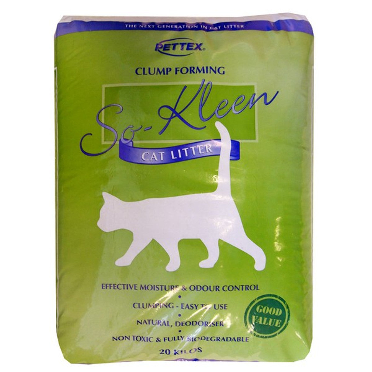 Pettex So-Kleen Grey Clumping Cat Litter 20kg