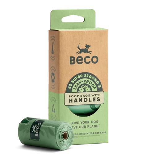 Beco Large Poop Bags with Handles 60 | Dispenser Compatible