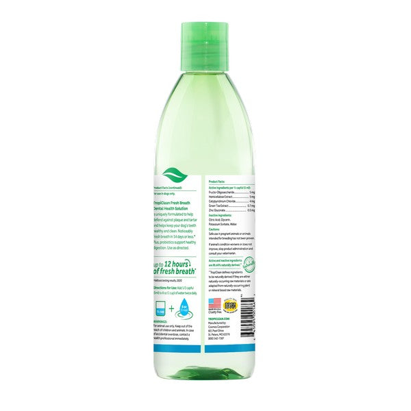 TropiClean Oral Care Dental Health Solution Plus Digestive Support 473ml